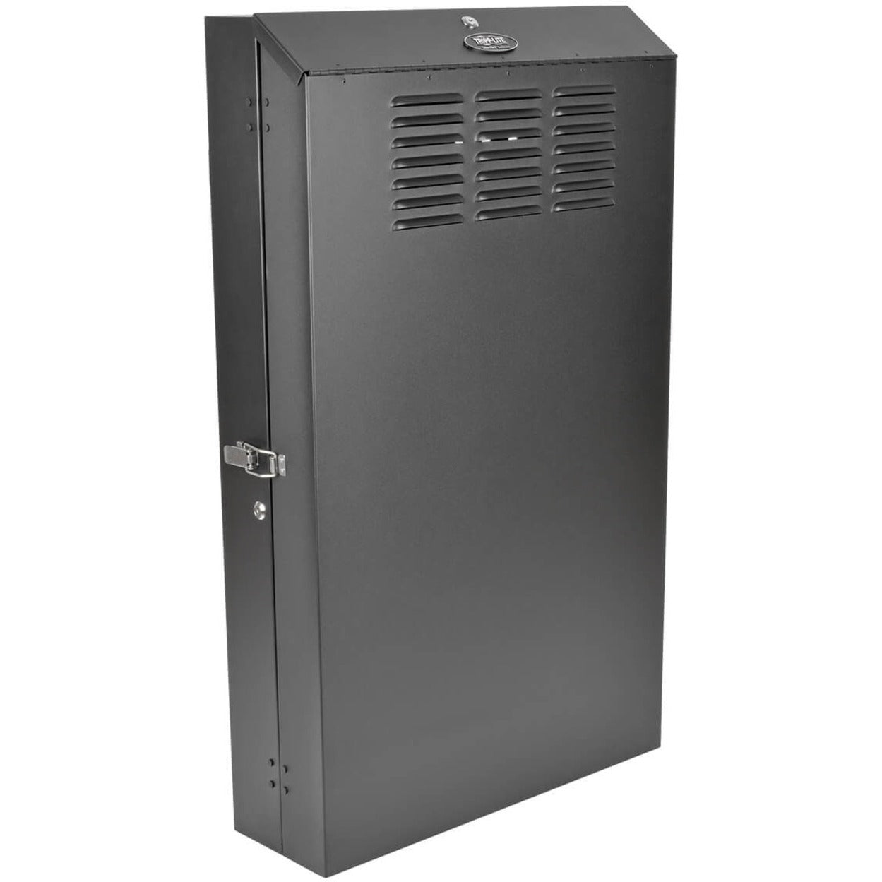 Front view of Tripp Lite SRWF6U36 wall-mount rack enclosure showing ventilation slots and secure locking mechanism-alternate-image1