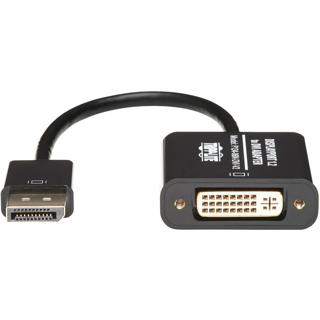 Side view of DisplayPort to DVI adapter showing connector detail and strain relief design-alternate-image2