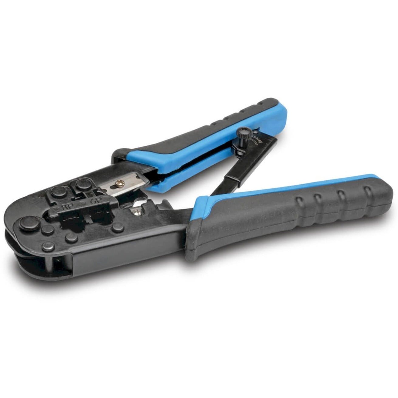 Tripp Lite T100-001 RJ11/RJ12/RJ45 Crimping Tool with Cable Stripper, Comfortable Grip, Heavy Duty