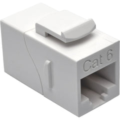 Tripp Lite Cat6 Straight-Through Network Adapter, RJ45 F/F Snap-In Coupler, Corrosion Resistant, Gold-Plated Contacts, White, TAA & RoHS Compliant - N235-001-WH (Lifetime Warranty)