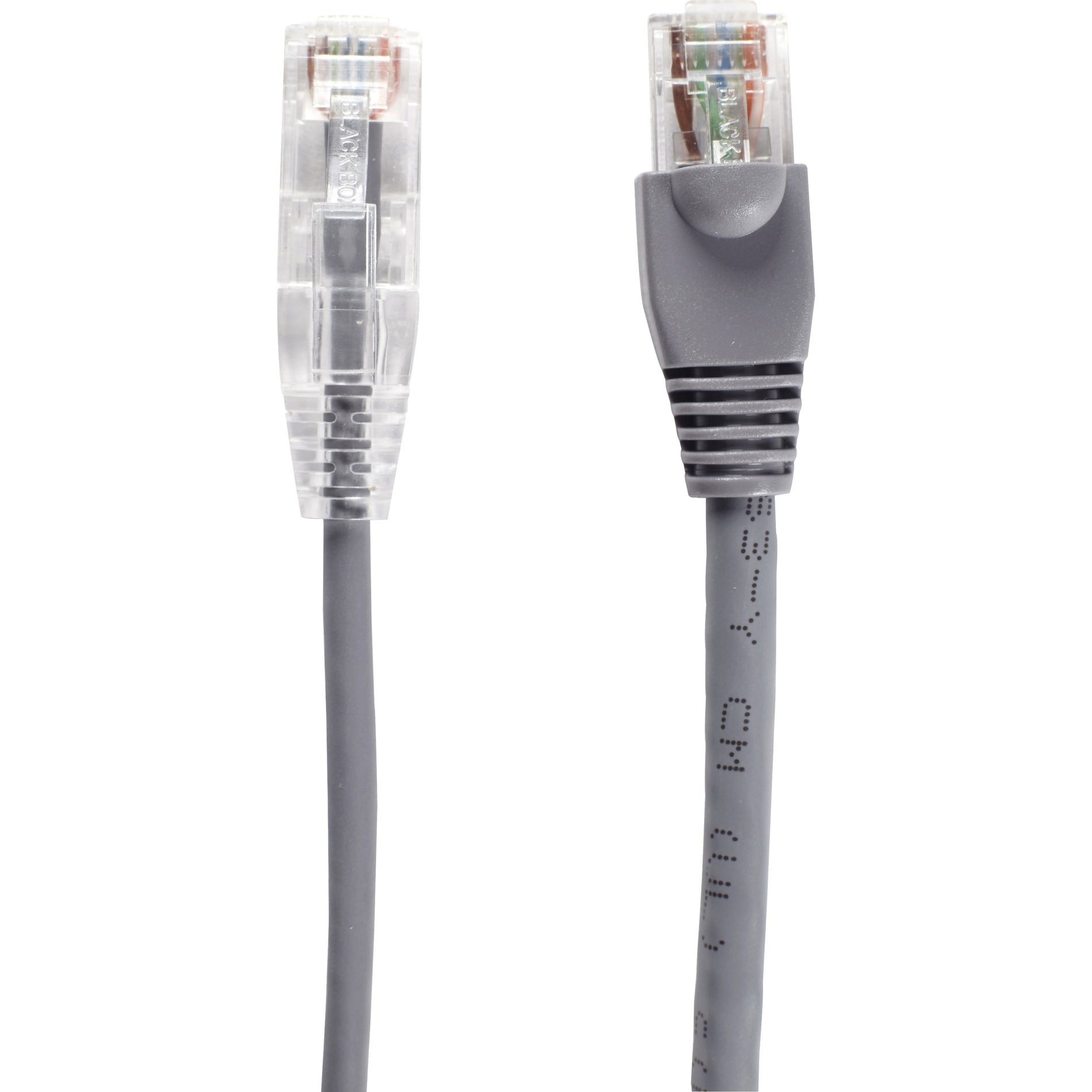 Black Box C6PC28-GY-07 Slim-Net Cat.6 UTP Patch Network Cable, 7 ft, 10 Gbit/s, Gray