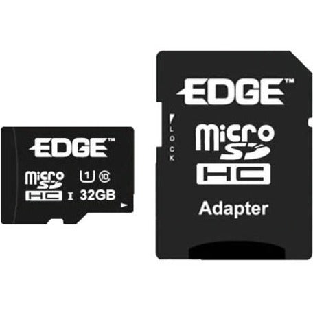 بطاقة microSDHC EDGE PE247959 بسعة 32 جيجابايت، فئة 10/UHS-I (U1) سرعة، ضمان مدى الحياة