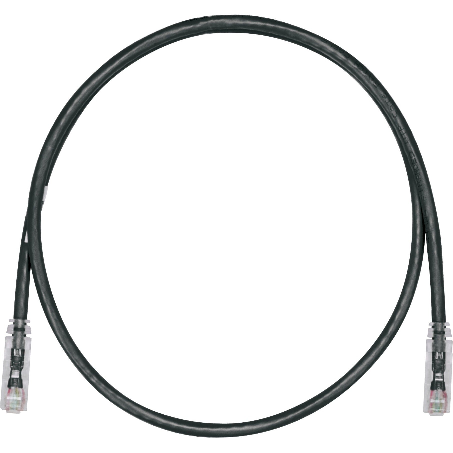 Panduit UTPSP6BLY Cat.6 U/UTP Patch Network Cable, 5.91 ft, RJ-45 Male Connectors, Black