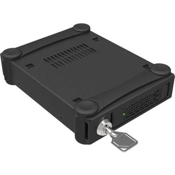 ToughArmor MB991U3-1SB external drive enclosure in matte black with key lock system and ventilation patterns-alternate-image1