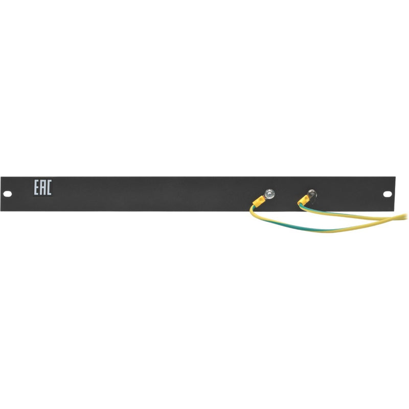 Side view of Tripp Lite ESD Grounding Panel showing EAC certification mark and ground wire connections