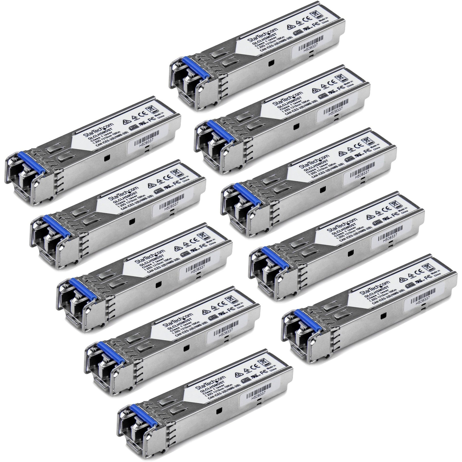 Array of ten StarTech.com Cisco-compatible SFP transceiver modules-alternate-image6