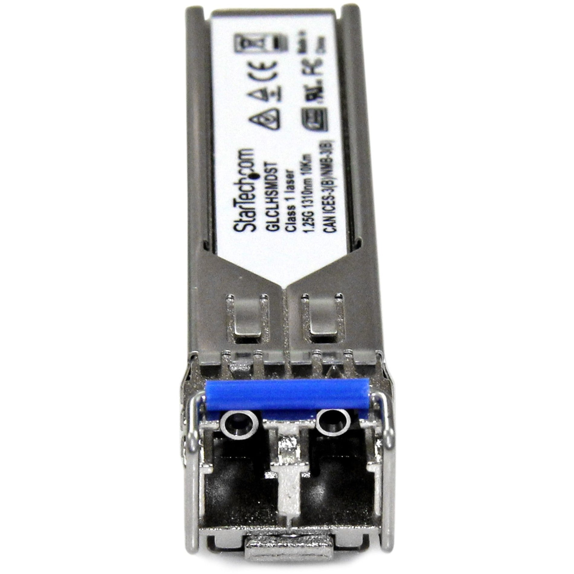 Close-up of LC port interface on StarTech.com SFP transceiver module-alternate-image4