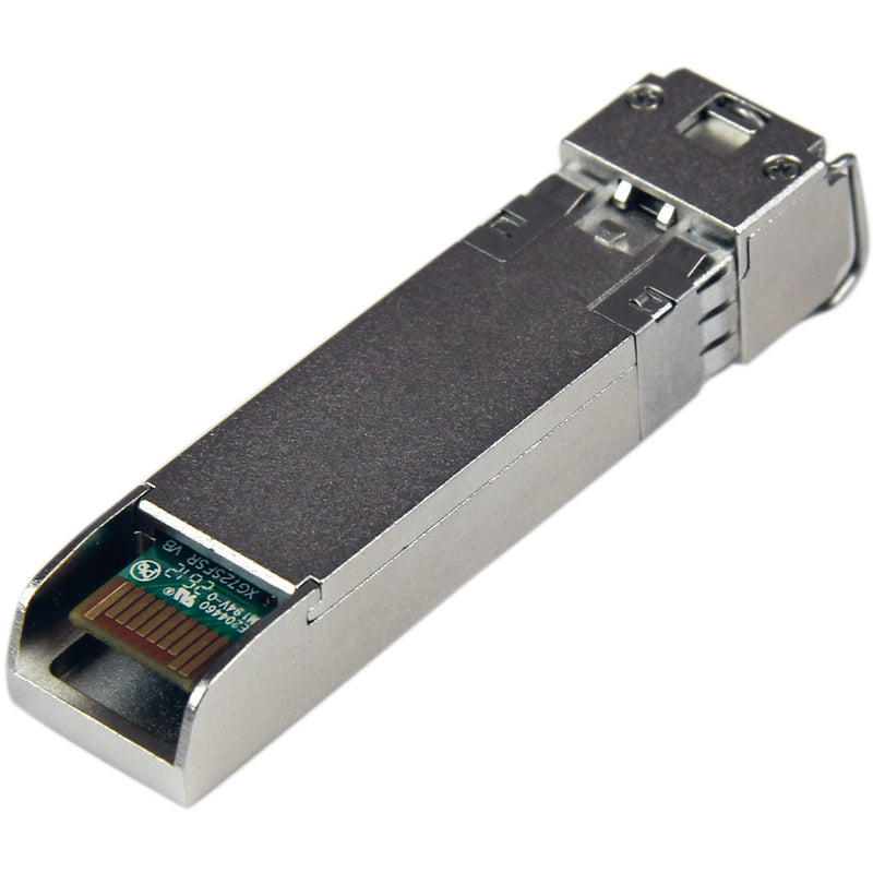 Internal view of StarTech.com SFP transceiver showing circuit board and components