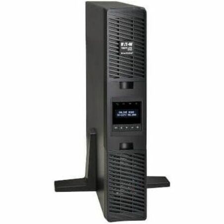 Tripp Lite SUINT2200LCD2U UPS in tower orientation with support base