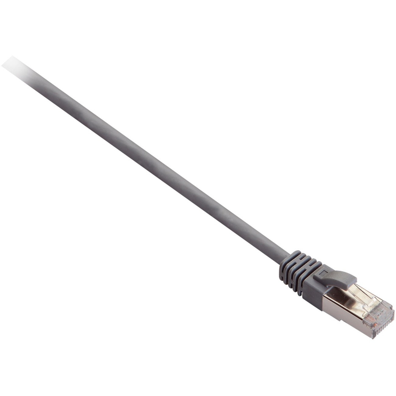 V7 V7E2C5S-03M-GYS-N Grey Cat5e Shielded (STP) Cable RJ45 Male to RJ45 Male 3m 10ft, Strain Relief, Snagless, 1 Gbit/s