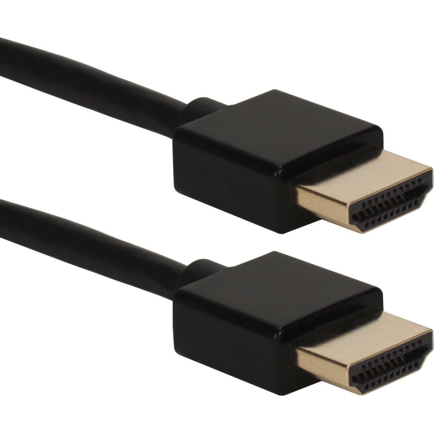 QVS HDT-6F 6ft High Speed HDMI UltraHD 4K with Ethernet Thin Flexible Cable, Corrosion Resistant, Gold Plated