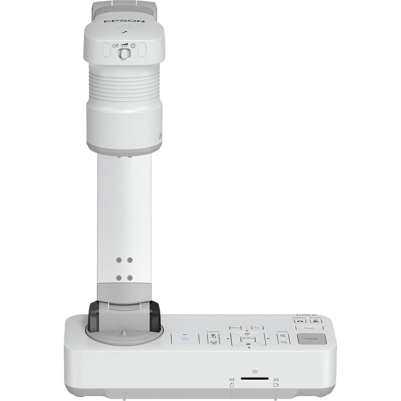 Vertical position of Epson DC-21 document camera showing straight-down view