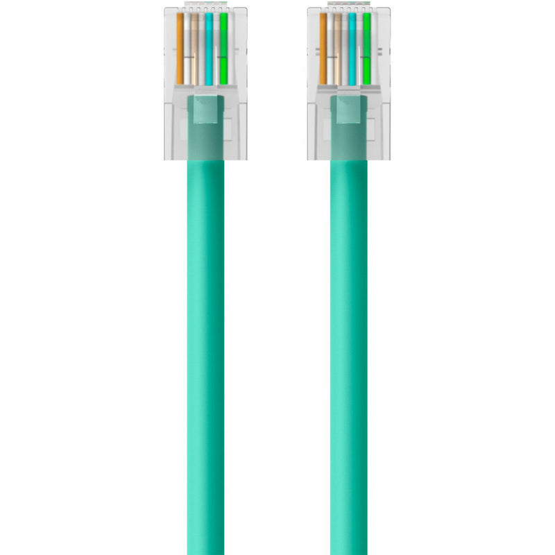 Internal wire structure view of Belkin CAT6 ethernet cable showing twisted pair arrangement