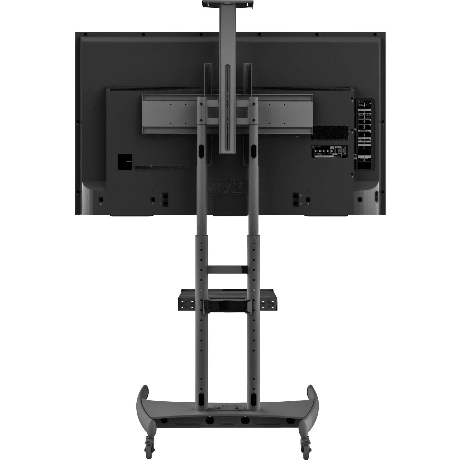 Kanto MTM82PL Mobile TV Mount, Adjustable L-shaped Display Stand with Locking Wheels, 200 lb Load Capacity, Black