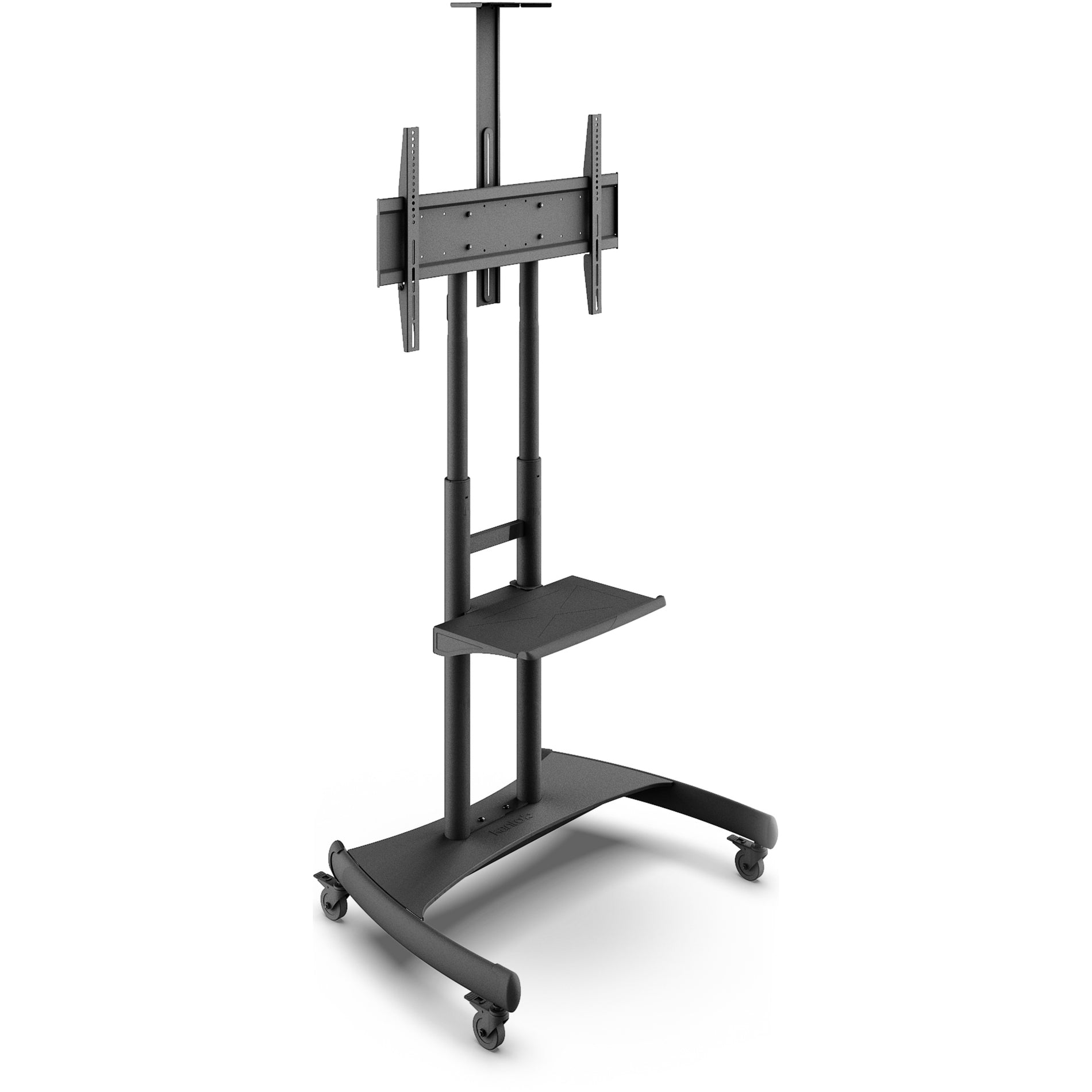 Kanto MTM82PL Mobile TV Mount, Adjustable L-shaped Display Stand with Locking Wheels, 200 lb Load Capacity, Black