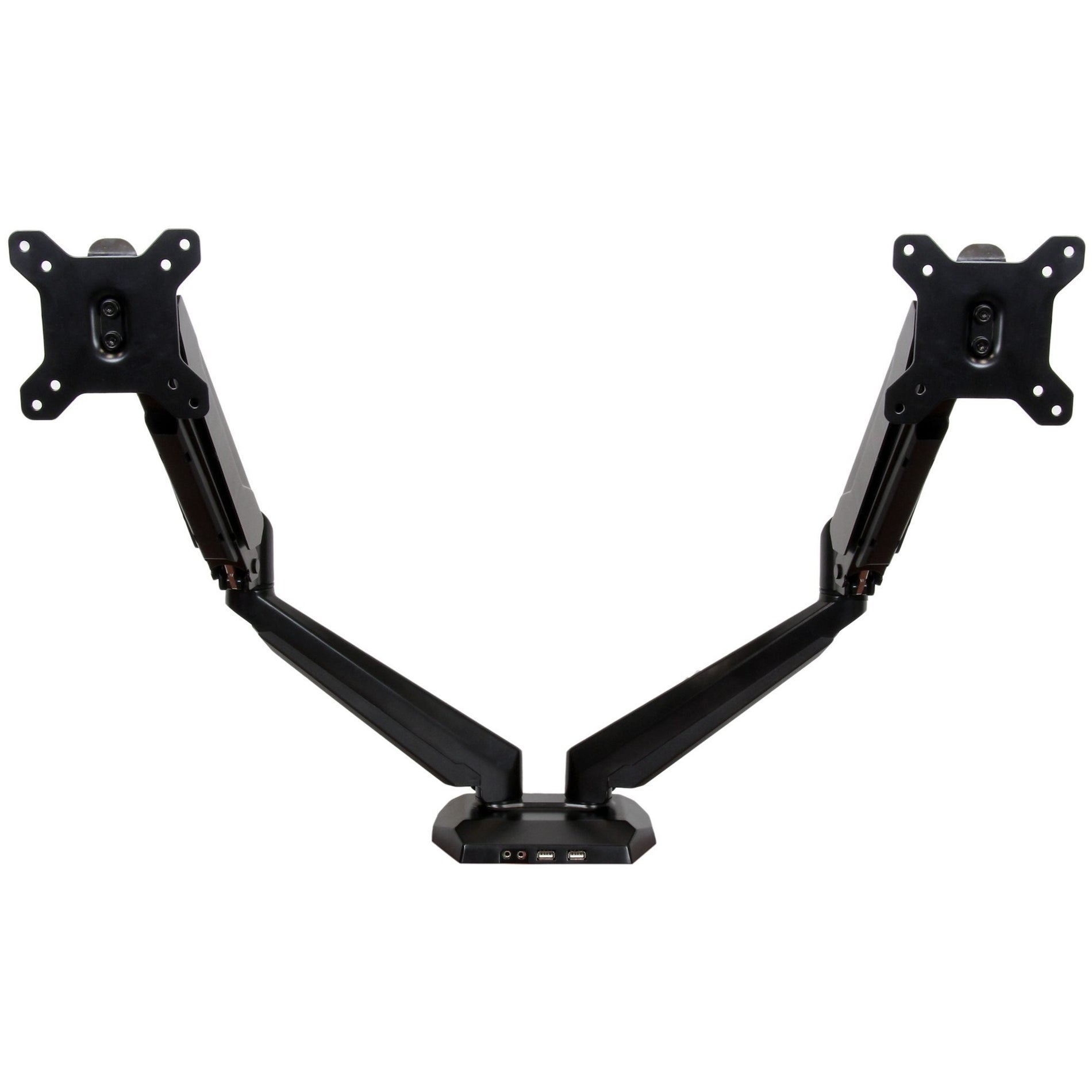 StarTech.com ARMSLIMDUO Desk-Mount Dual Monitor Arm - Full Motion - Articulating, Supports Two Monitors up to 30", USB & Audio Pass-Through