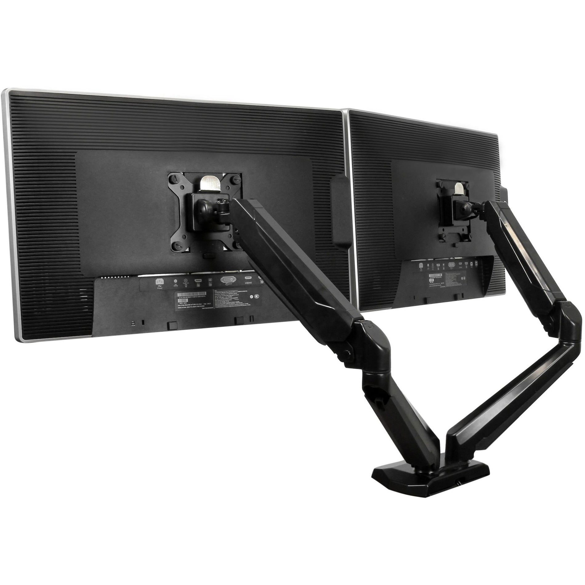 StarTech.com ARMSLIMDUO Desk-Mount Dual Monitor Arm - Full Motion - Articulating, Supports Two Monitors up to 30", USB & Audio Pass-Through