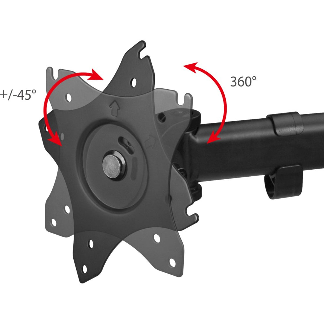 Soporte de Escritorio Independiente Articulado para Doble Monitor SIIG CE-MT1U12-S1 - 13"-27" Inclinación Rotación Ergonómico Durable Gestión de Cables Giro