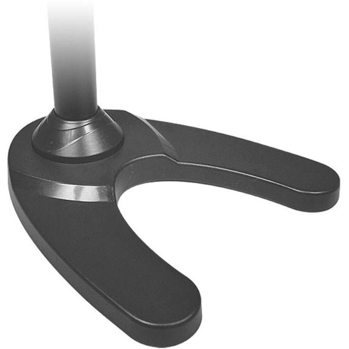 U-shaped base of the SIIG triple monitor stand showing stable design