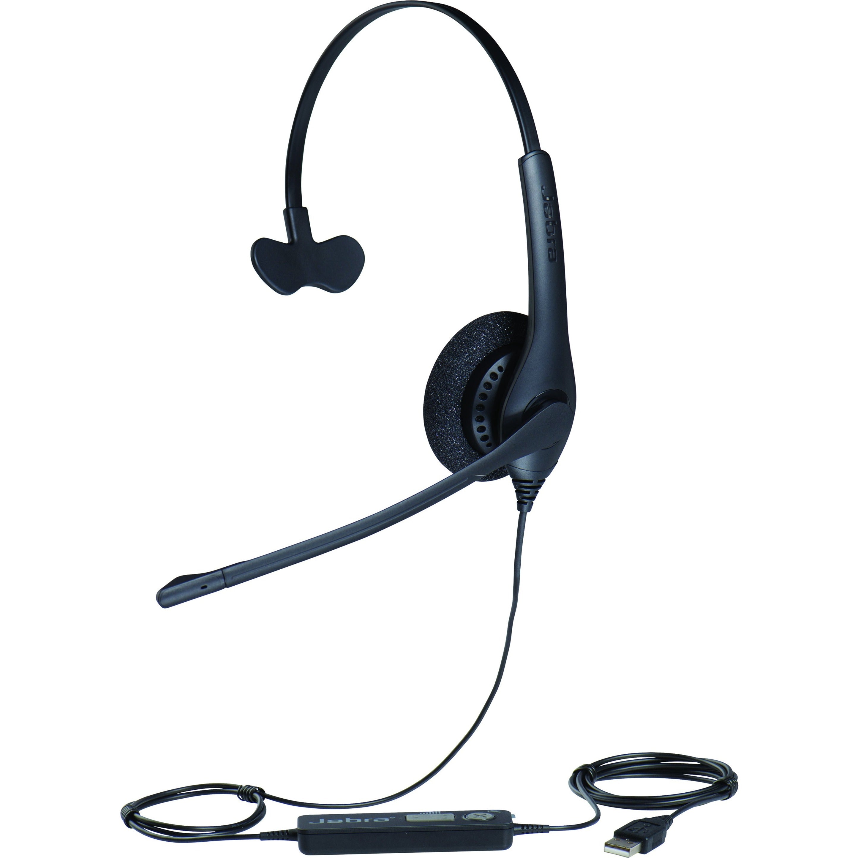 Jabra BIZ 1500 Professional USB Wired Headset, Noise-Canceling Microphone, Over-the-head Mono Design, DSP, Echo Cancellation, Adjustable Boom, Comfortable Padded Ear Cup, Lightweight - 1553-0159 (2 Year Warranty)