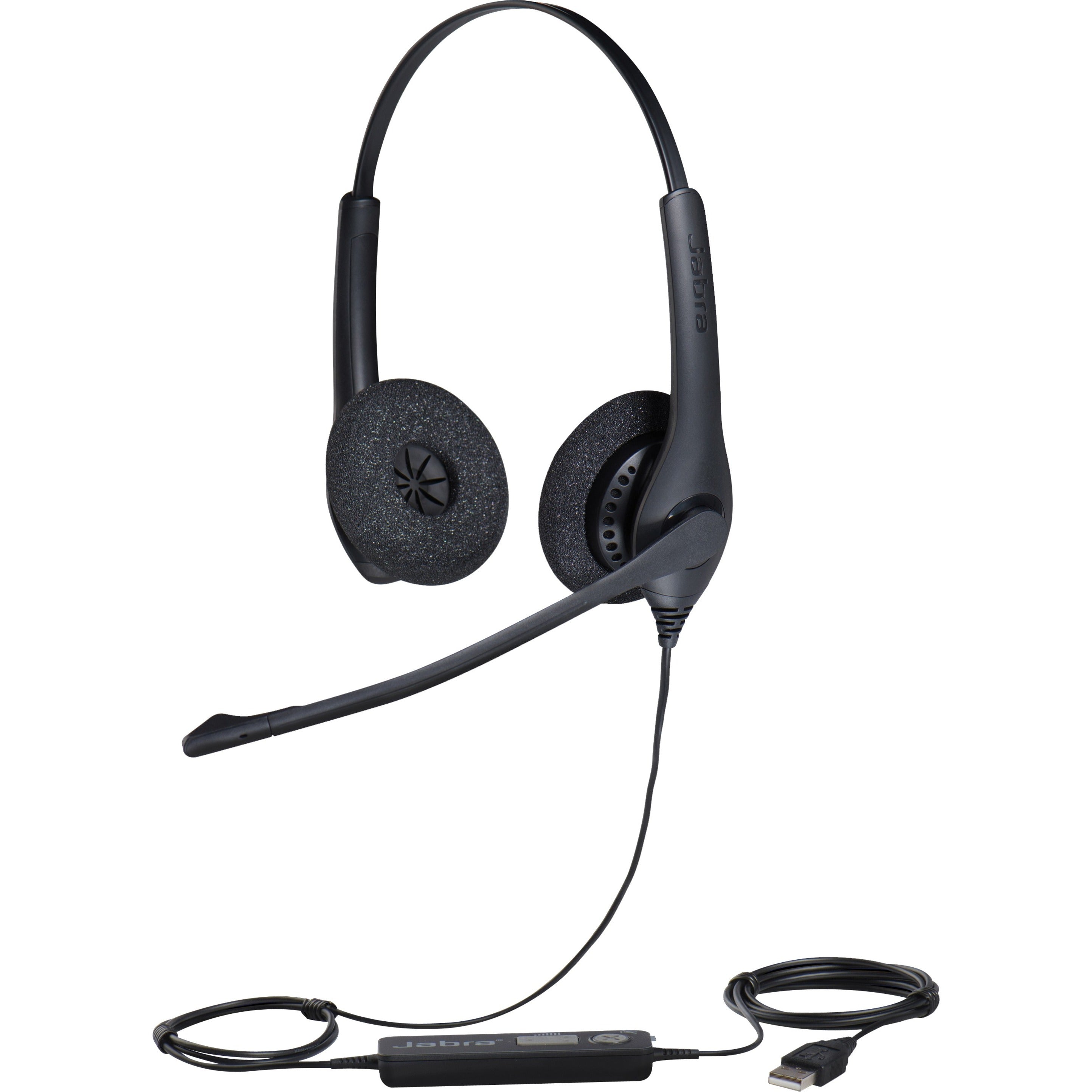 Jabra BIZ 1500 USB Wired Stereo Headset, Noise-Canceling, DSP, Over-the-head Binaural, Adjustable Boom Mic, High-Resolution Audio, Comfortable Lightweight Design - 1559-0159 (2 Year Warranty)