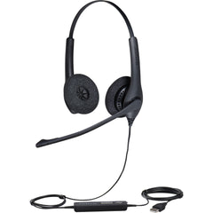 Jabra BIZ 1500 USB Wired Stereo Headset, Noise-Canceling, DSP, Over-the-head Binaural, Adjustable Boom Mic, High-Resolution Audio, Comfortable Lightweight Design - 1559-0159 (2 Year Warranty)