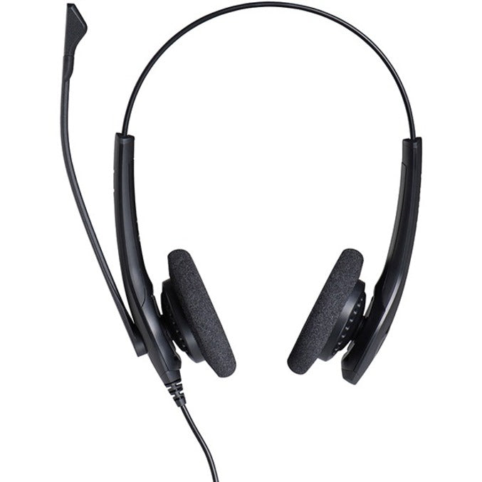 Front view of Jabra BIZ 1500 headset displaying adjustable headband and dual ear cushions-alternate-image2