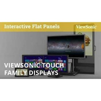 Marketing image showing ViewSonic touch display family