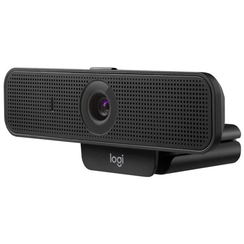 Logitech C925e webcam side angle view highlighting lens and housing design