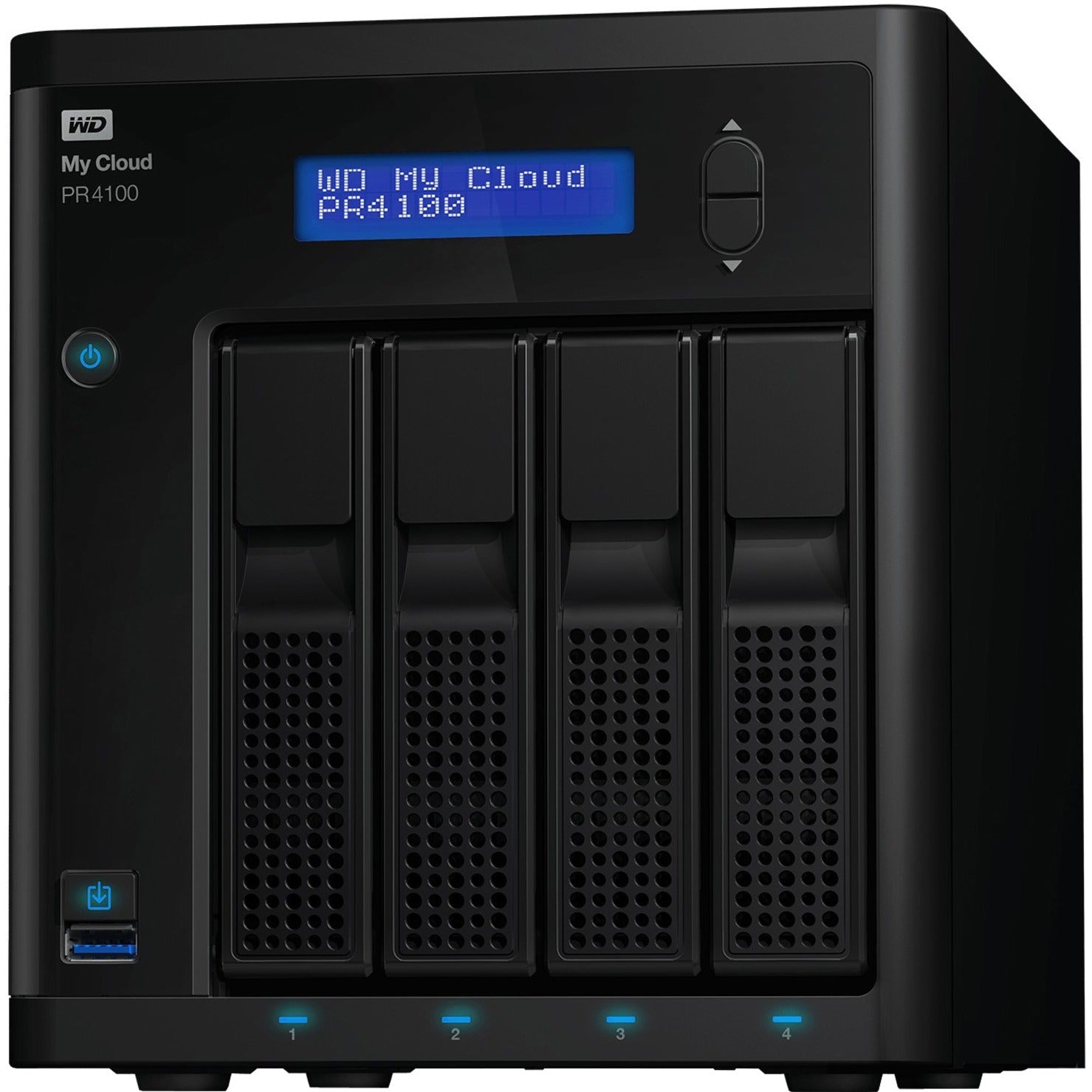 WD WDBNFA0160KBK-NESN 16TB My Cloud PR4100 Pro Series Media Server with Transcoding, NAS - Network Attached Storage