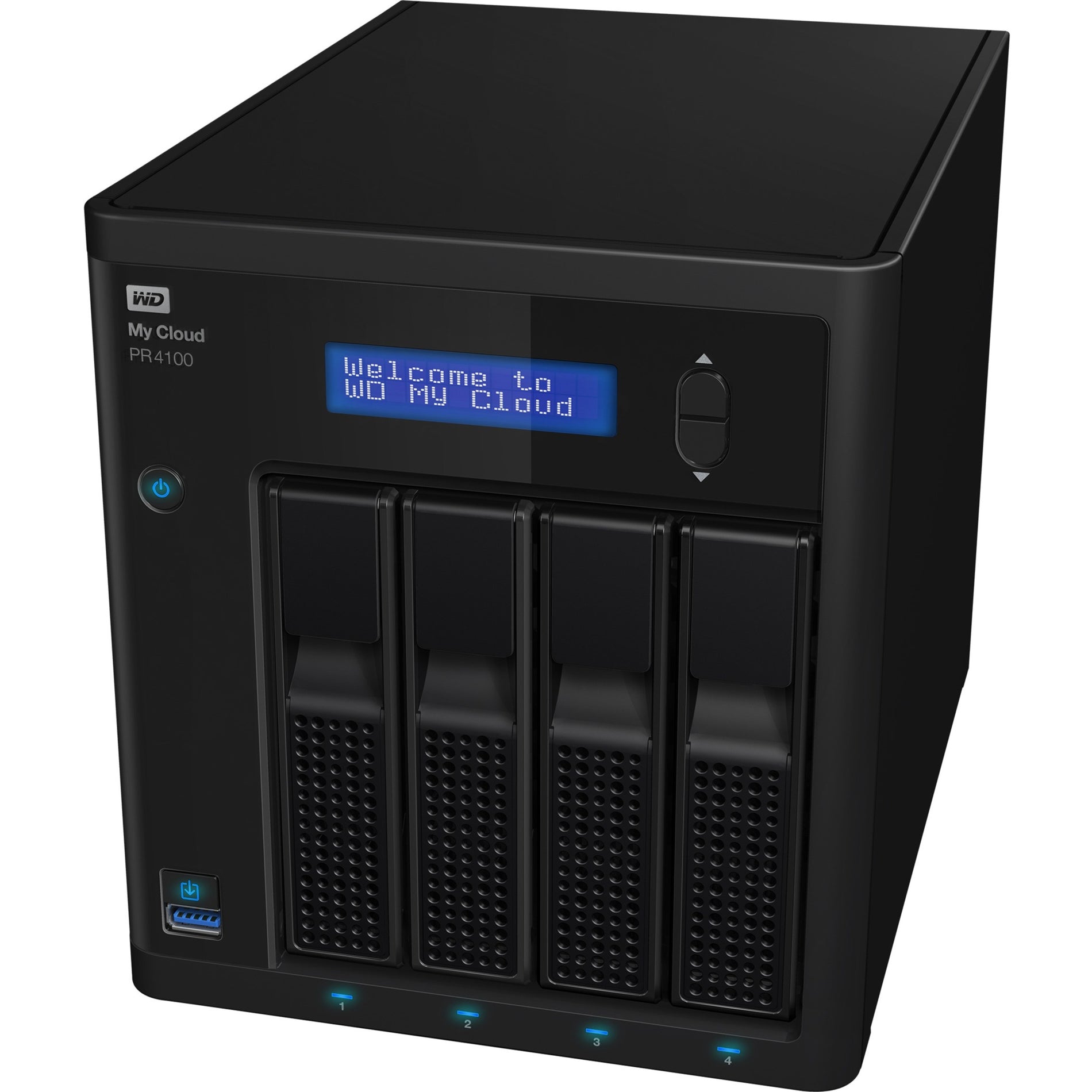 WD WDBNFA0160KBK-NESN 16TB My Cloud PR4100 Pro Series Media Server with Transcoding, NAS - Network Attached Storage