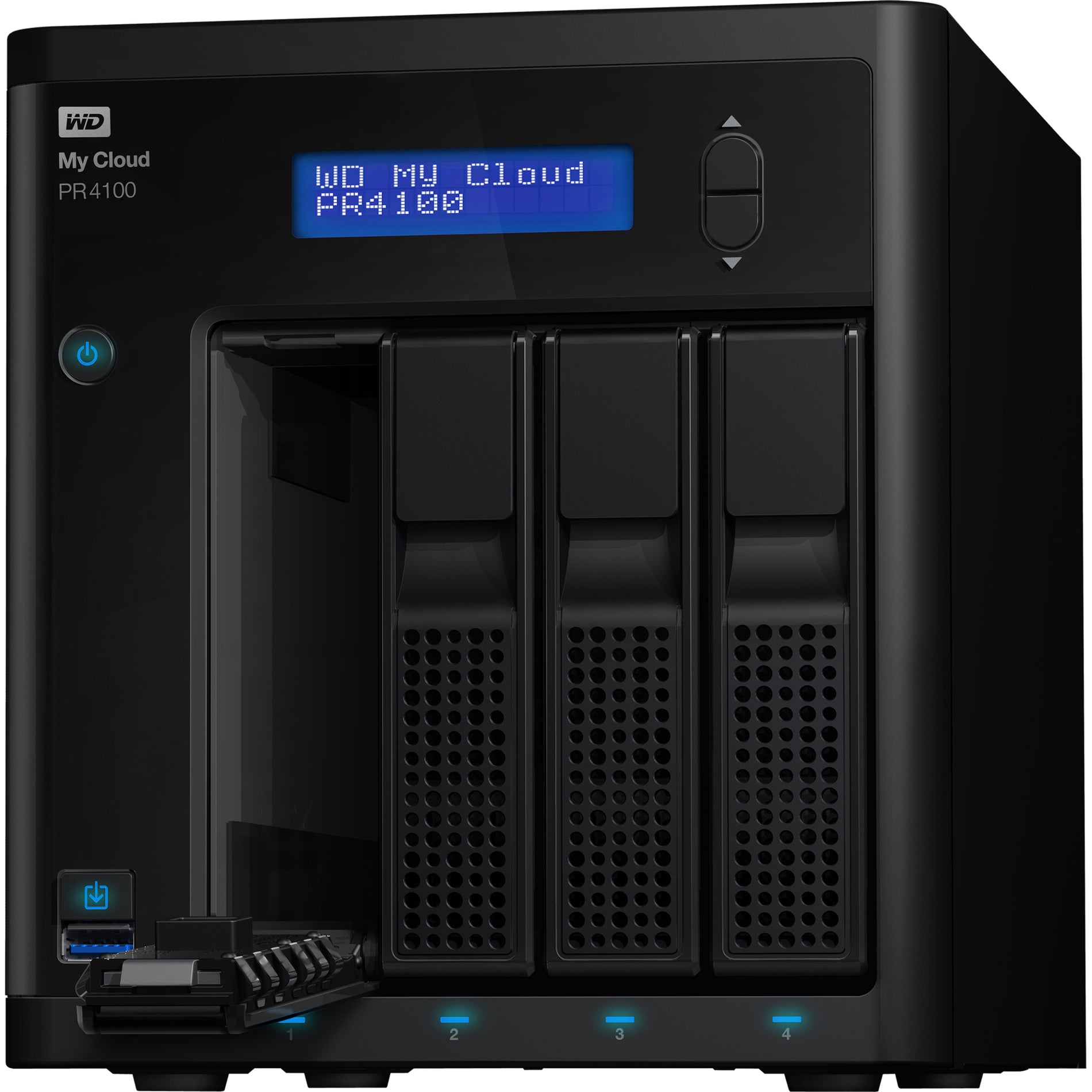 WD WDBNFA0160KBK-NESN 16TB My Cloud PR4100 Pro Series Media Server with Transcoding, NAS - Network Attached Storage