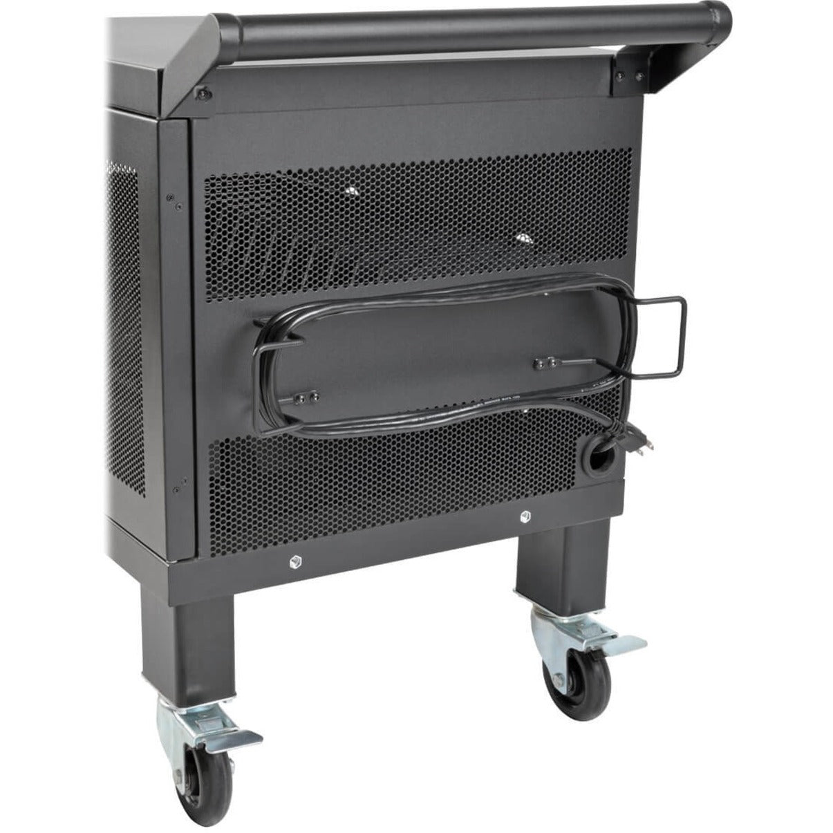 Side view of Tripp Lite charging cart showing cable management system and ventilation-alternate-image3