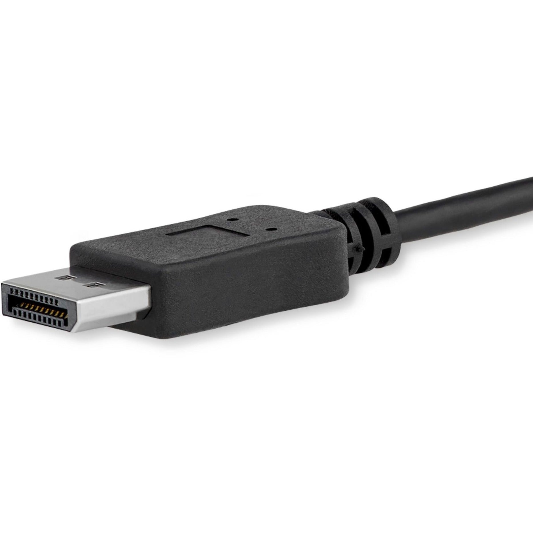 StarTech.com CDP2DPMM6B USB-C to DisplayPort Adapter Cable - USB Type-C to DP Converter, 6ft 4K 60Hz Black