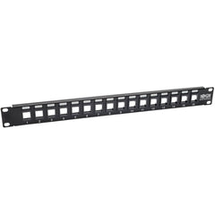 Tripp Lite N062-016-KJ 16-Port 1U Rack-Mount Blank Keystone/Multimedia Patch Panel TAA Compliant Lifetime Warranty  Tripp Lite N062-016-KJ 16-Port 1U Rack-Mount Pannello Patch Keystone/Multimedia vuoto Conforme al TAA Garanzia a vita