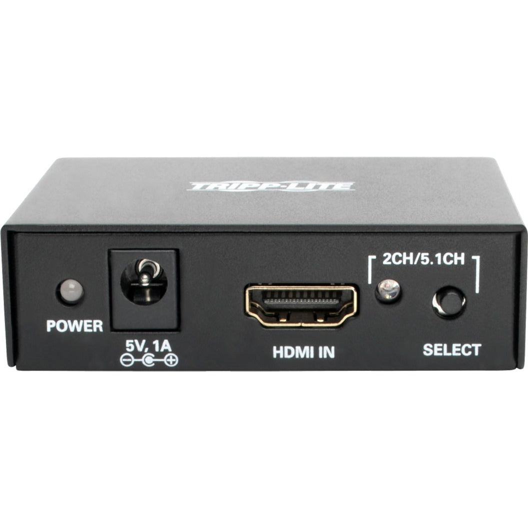 Side view of HDMI Audio Extractor showing power and HDMI input connections-alternate-image2