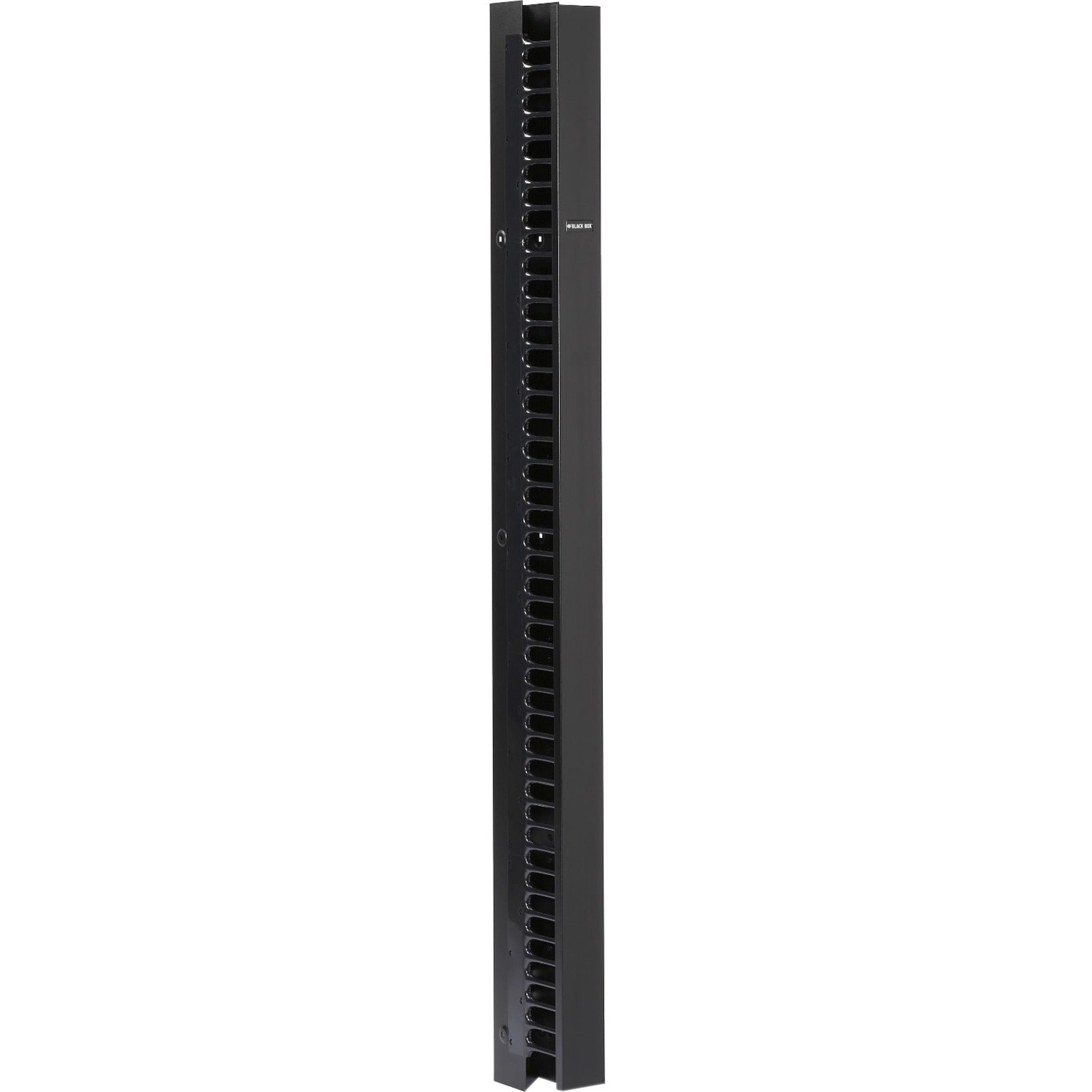 Black Box DCMV45U35D Vertical IT Rackmount Cable Manager - 45U x 3.5"W, Double-Sided Black, Lifetime Warranty