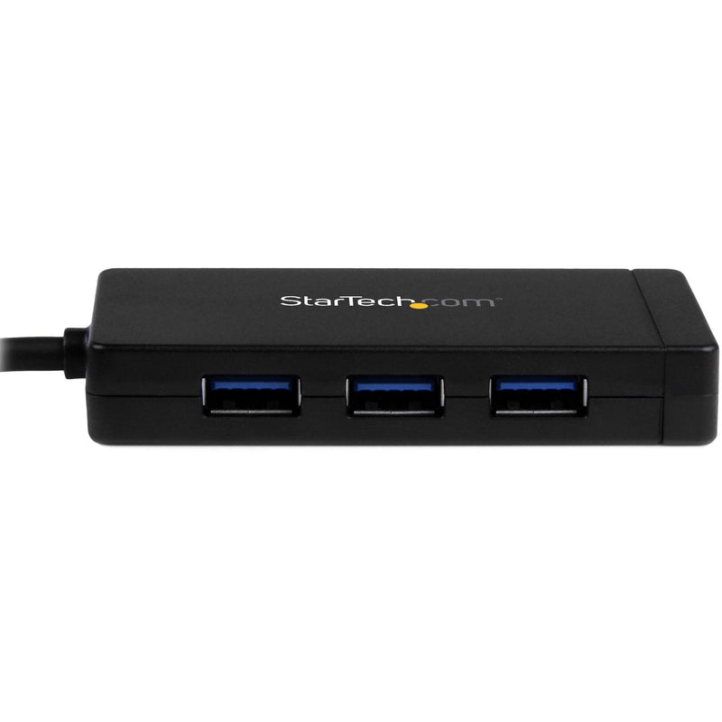 Front view of StarTech.com hub showing three USB 3.0 ports