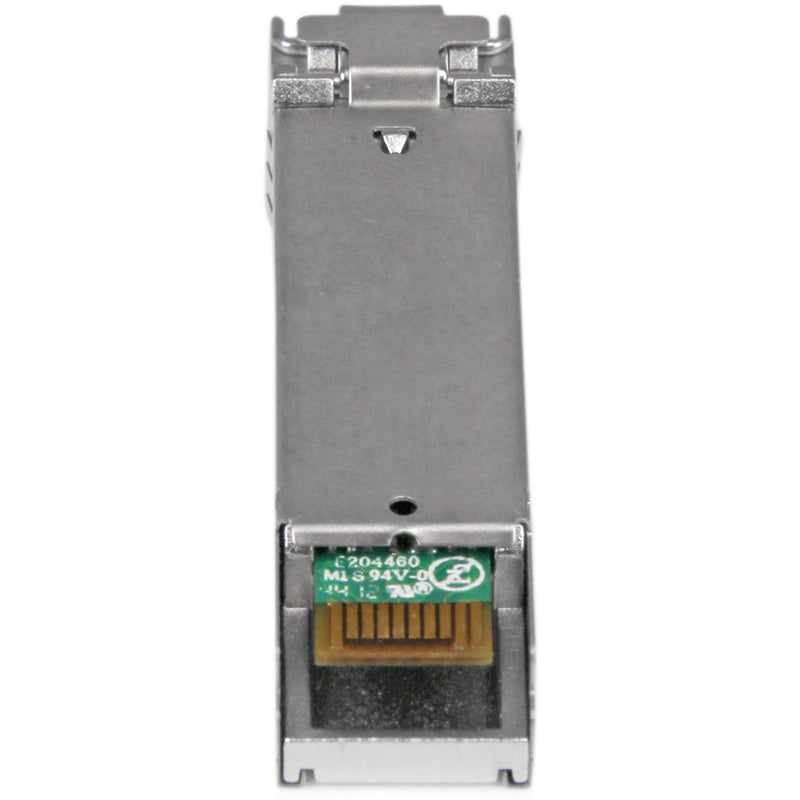 Detailed view of StarTech.com SFP module's diagnostic interface and circuitry