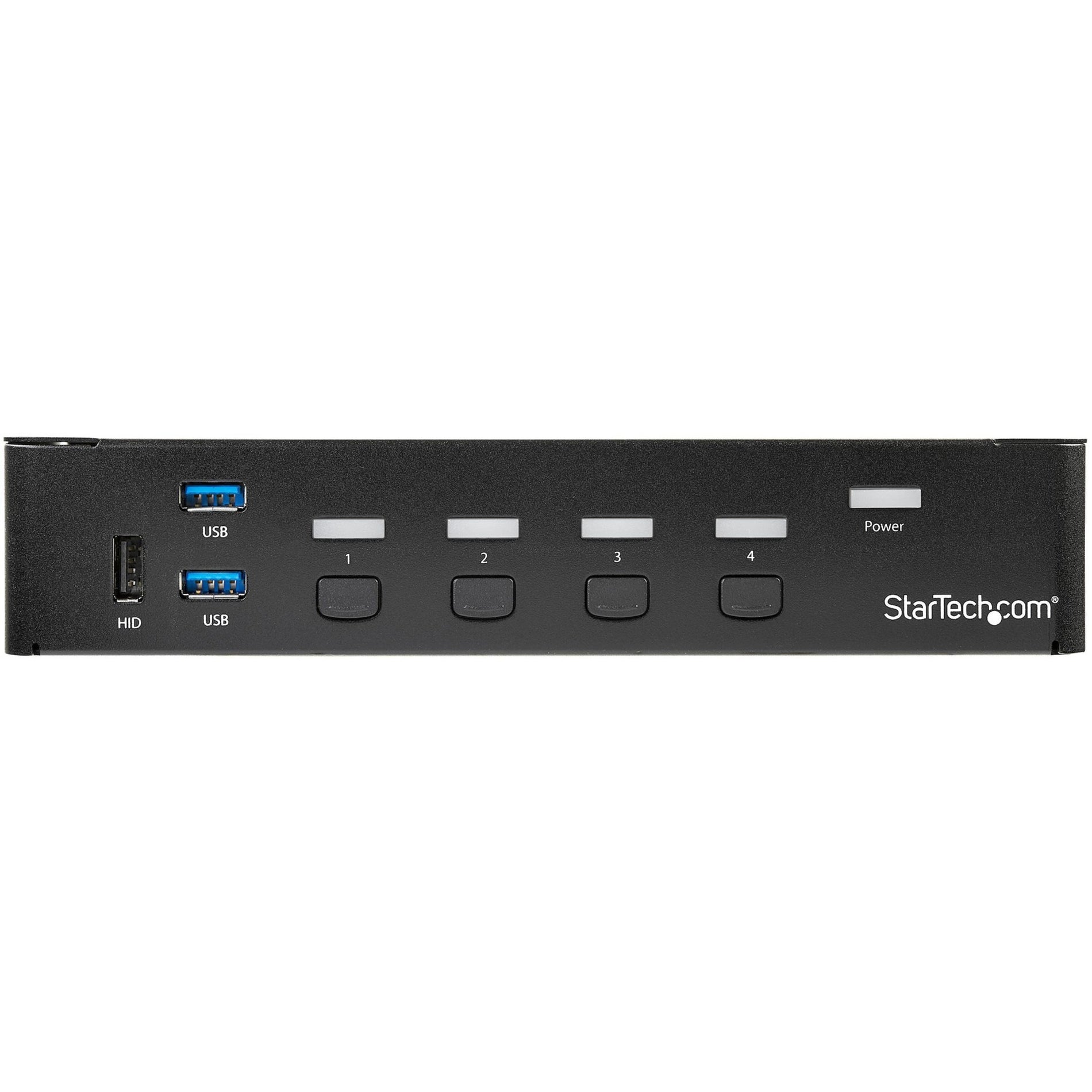StarTech.com Conmutador KVM de 4 puertos DisplayPort SV431DPU3A2 - USB 3.0 - 4K Concentrador USB 3.0 incorporado para periféricos.