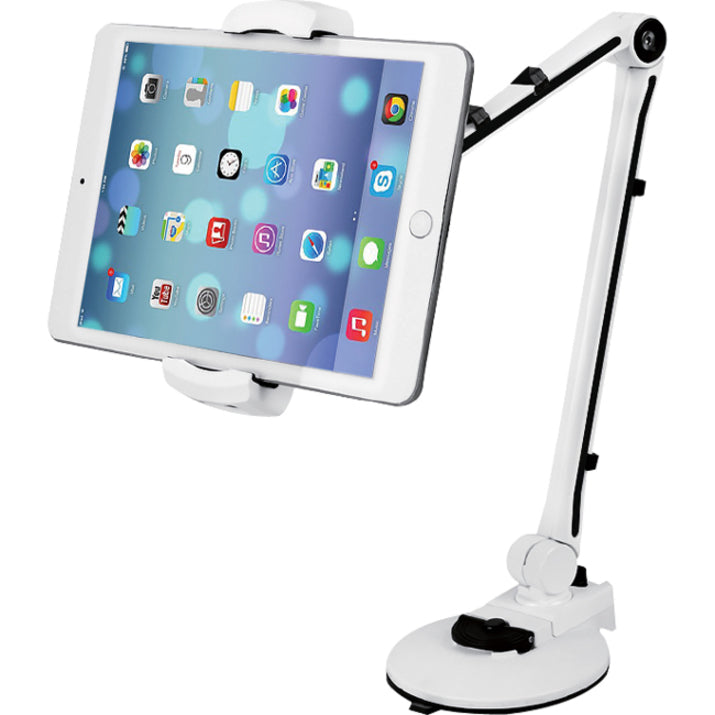 SIIG CE-MT1X12-S1 Full Motion Easy-Adjust Universal Tablet Mount - White, Compatible with Samsung Tab Series, iPad, iPad Mini, iPad Air