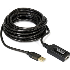 Plugable USB2-5M Active USB 2.0 Data Transfer Cable, 16ft Extension, 480 Mbit/s, Shielded, Supports Printers/Scanners/Keyboards/Webcams, Black - USB2-5M (2 Year Warranty)