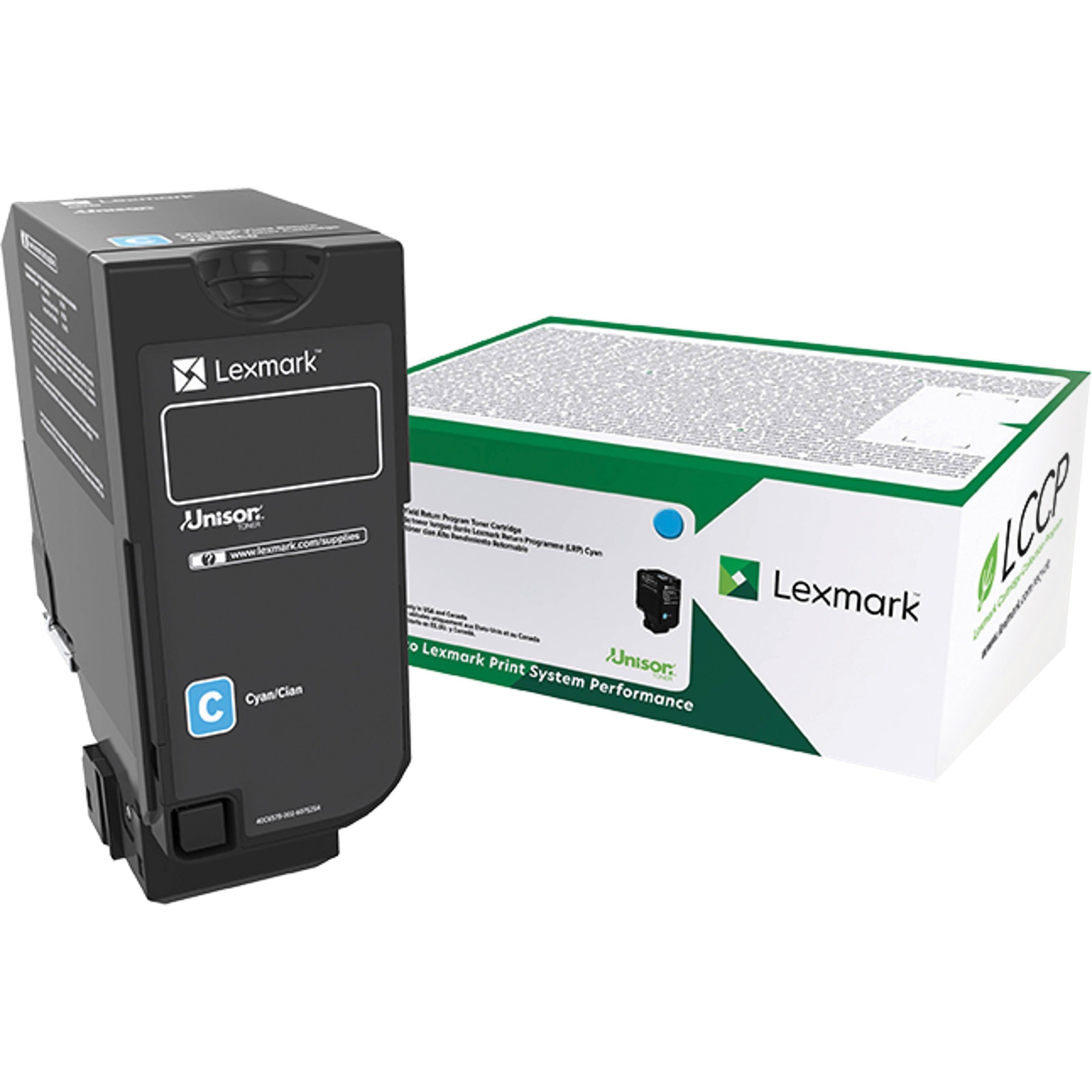 Lexmark 74C0SCG Toner Cartridge, Cyan, 7000 Pages Yield