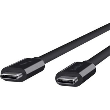 Belkin Thunderbolt 3 cable with black finish and USB-C connectors on both ends