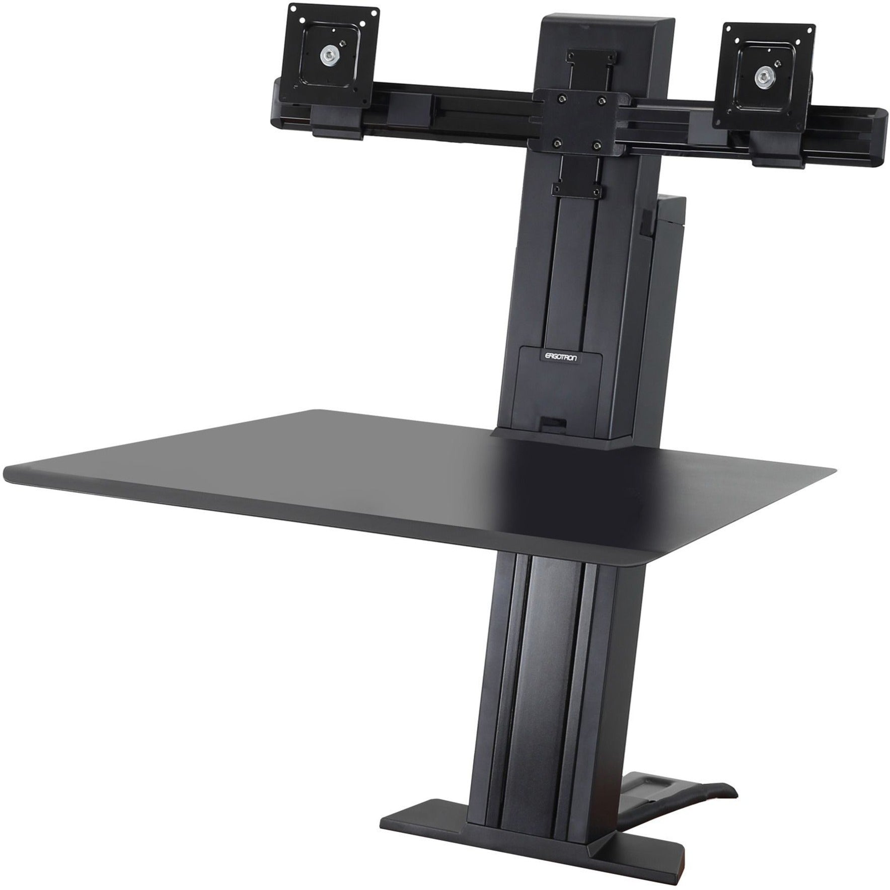 Ergotron 33-407-085 WorkFit-SR Dual Monitor Sit-Stand Desktop Workstation, Black - Mount for Monitor, Keyboard