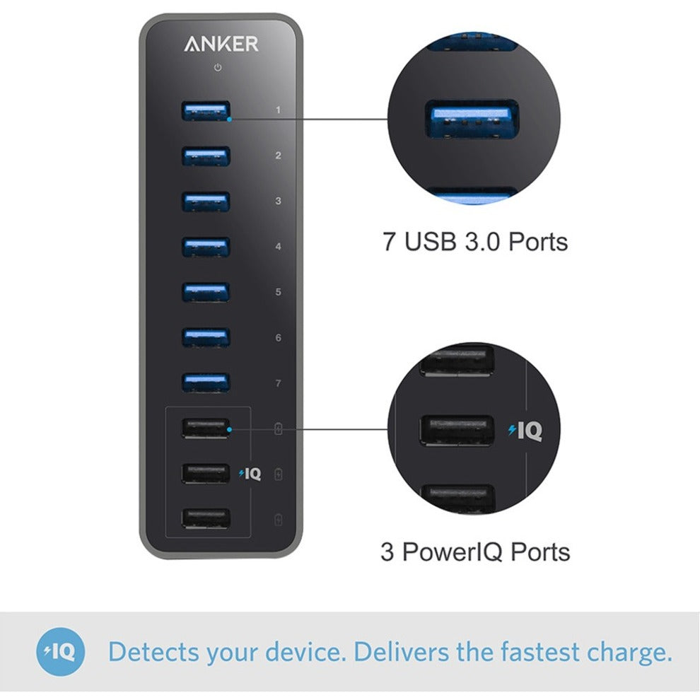 ANKER A7515111 USB 3.0 7口数据和充电集线器，扩展您的USB连接性