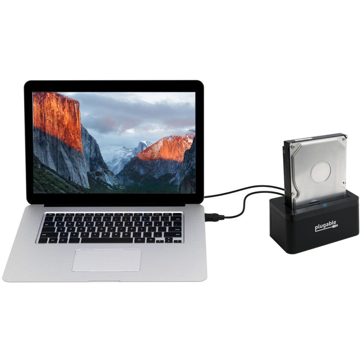 Plugable USBC-SATA-V USB 3.1 Gen 2 10Gbps SATA Upright Hard Drive Dock and SSD Dock, Single-Bay USB-C SATA HDD Dock