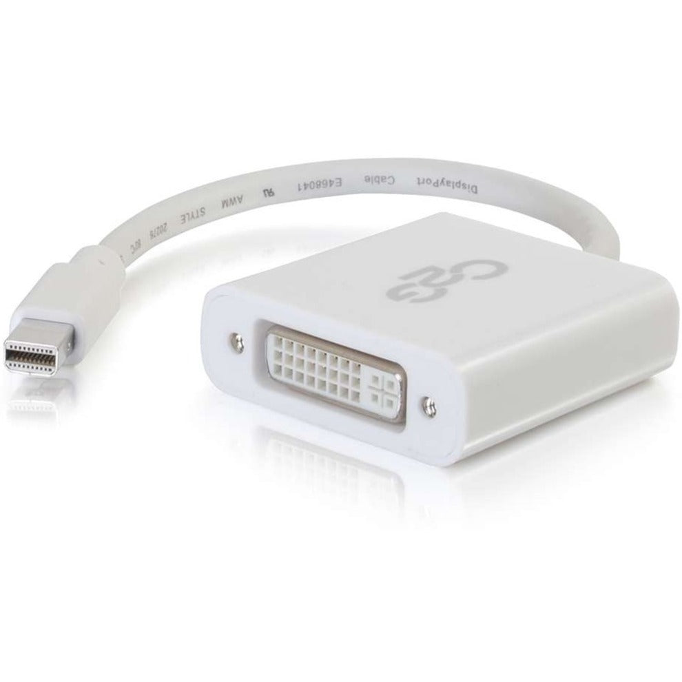 C2G 54319 Mini DisplayPort to DVI Adapter - White, Active Converter