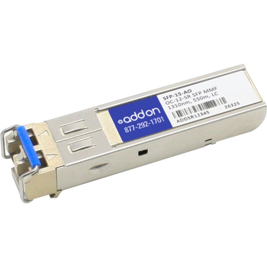 AddOn SFP-15-AO Módulo SFP Compatível com TAA Transceptor OC-12-SR Alcance de 10km Conector LC