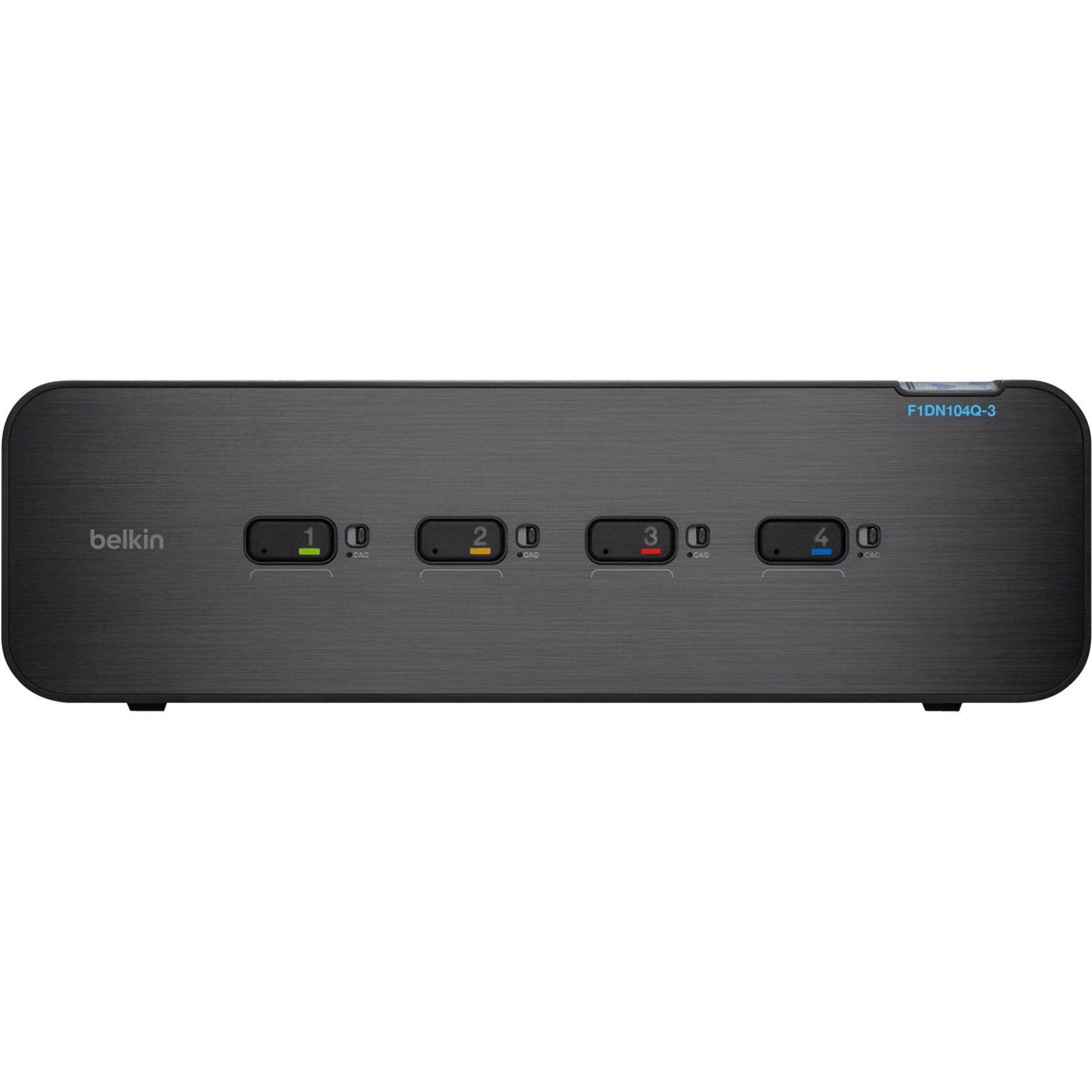 Belkin F1DN104Q-3 Advanced Secure Ultra High Def Quad-Head KVM Switch; 4-Port Plus, 3840 x 2160, 3 Year Warranty, United States